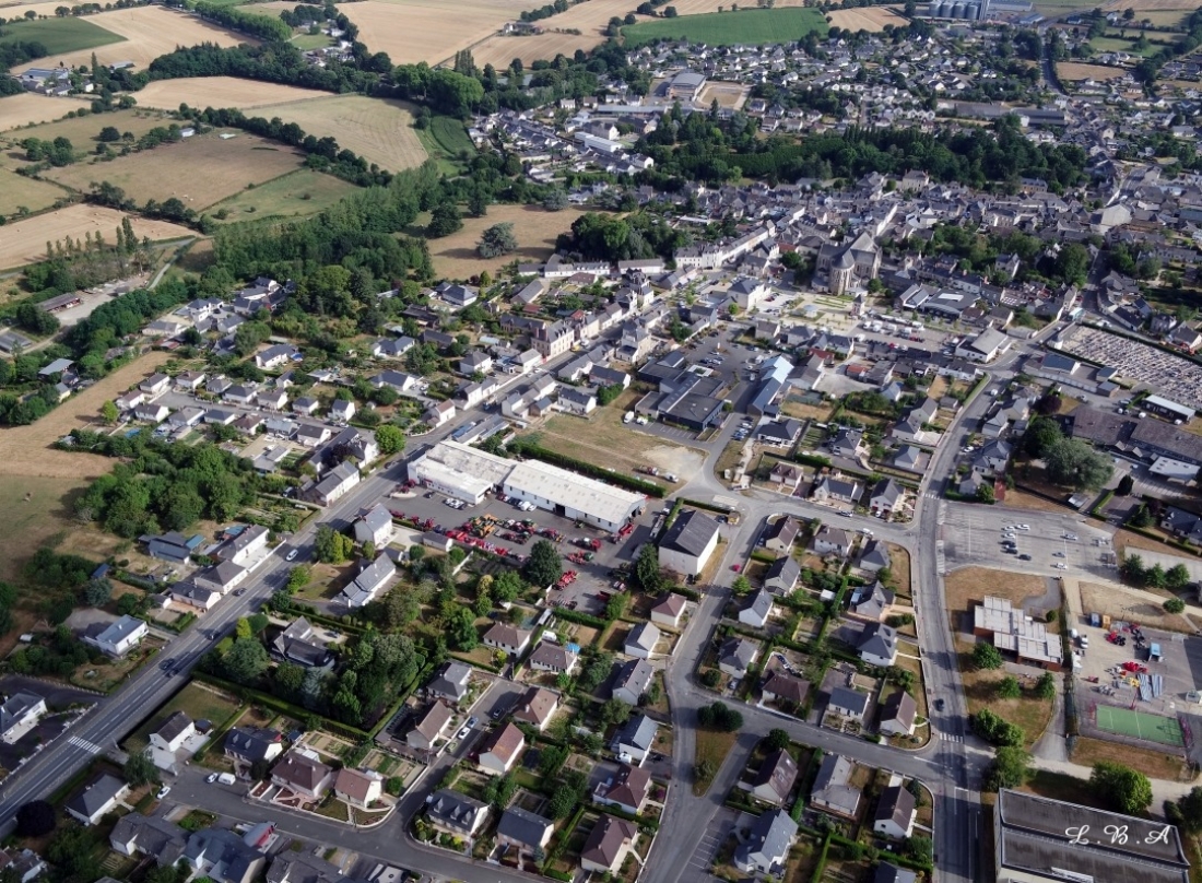 Photo drone de la commune 