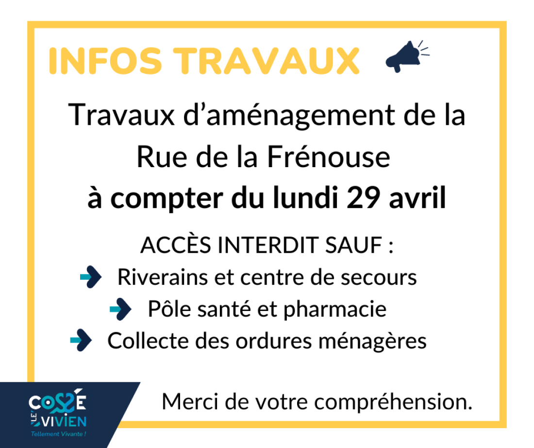 travaux rue de la frénouse