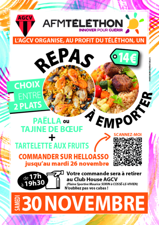 repas téléthon AGCV