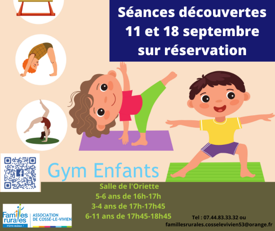  gym enfants Familles Rurales Cossé-le-Vivien