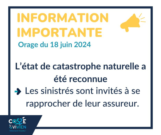 état de catastrophe naturelle