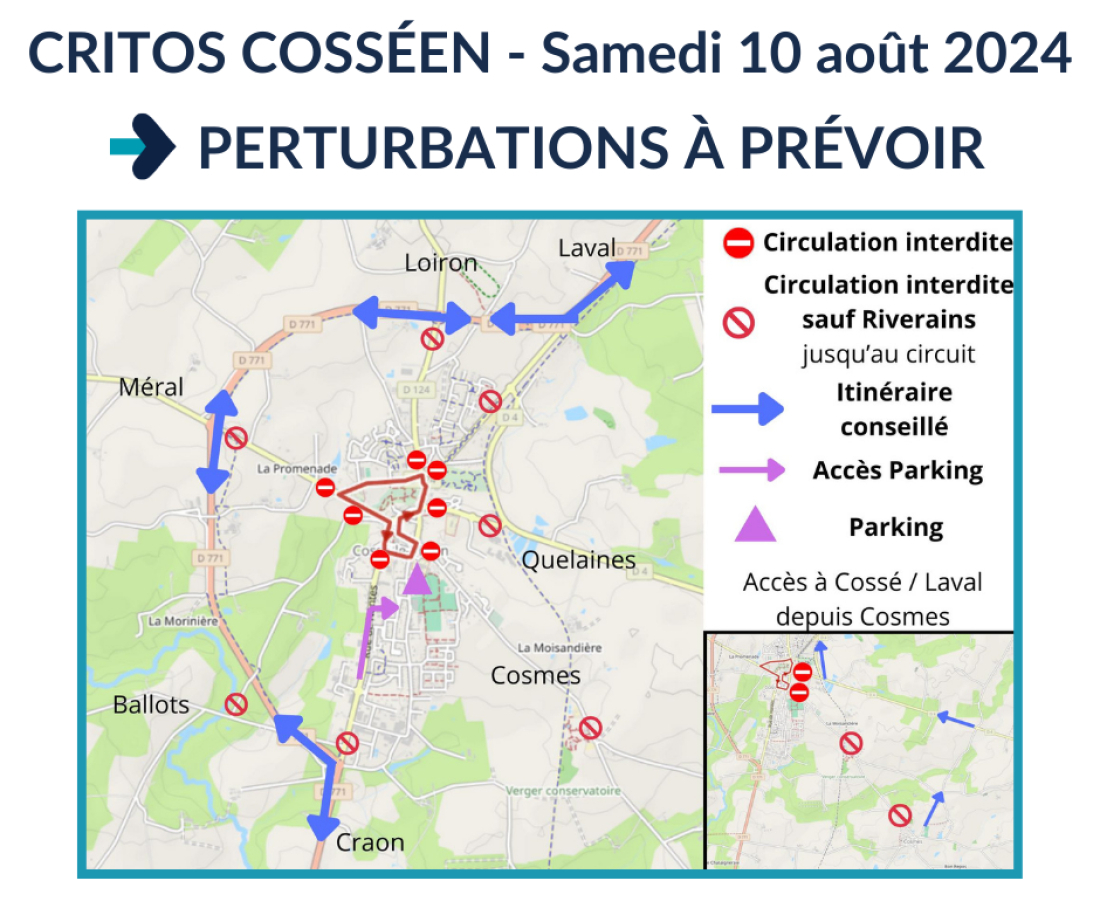 perturbations à prévoir cossé-le-vivien