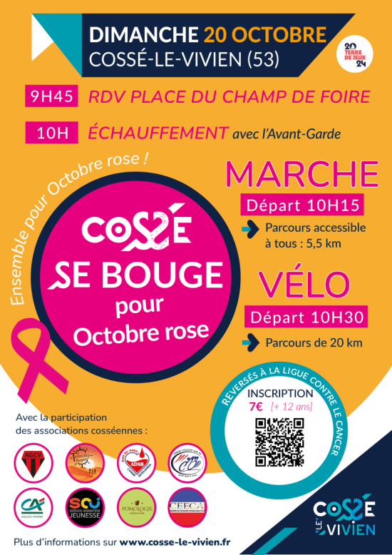 Cossé se bouge pour octobre rose 2024