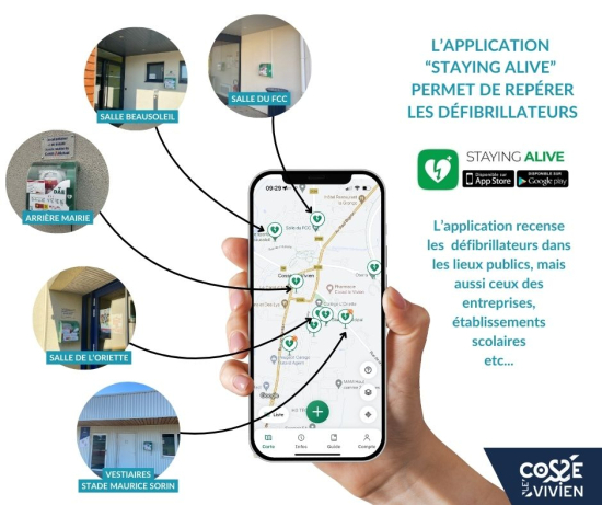 L'application Staying Alive à Cossé-le-Vivien